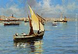 Attilio Pratella Canvas Paintings - Porto Di Napoli (pic 2)